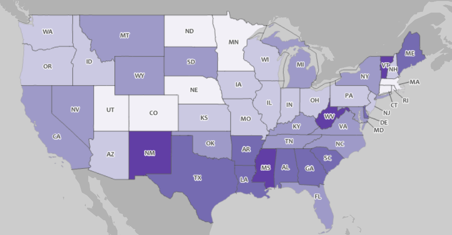 An interactive collection of maps that highlight various demographics and broadband internet availability and adoption by state.